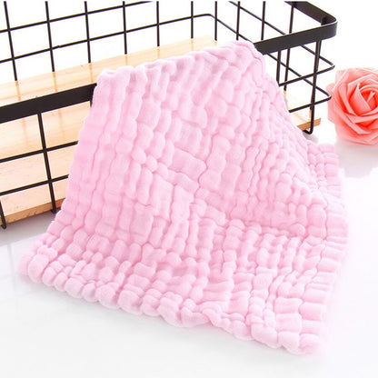 Soft Baby Towels Muslin Layers Cotton Face Towel Handkerchief Bathing Wipe Burp Cloth 2