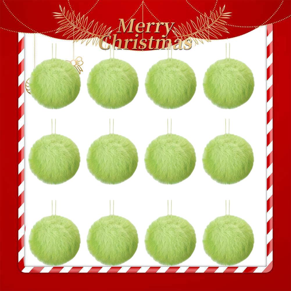 Plush Christmas Ball, Christmas Tree Decoration, Christmas Party Decor, Holiday Furnishings, Tree Home Decor Set