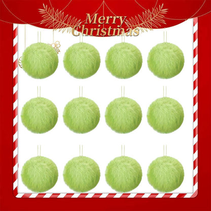 Plush Christmas Ball, Christmas Tree Decoration, Christmas Party Decor, Holiday Furnishings, Tree Home Decor Set