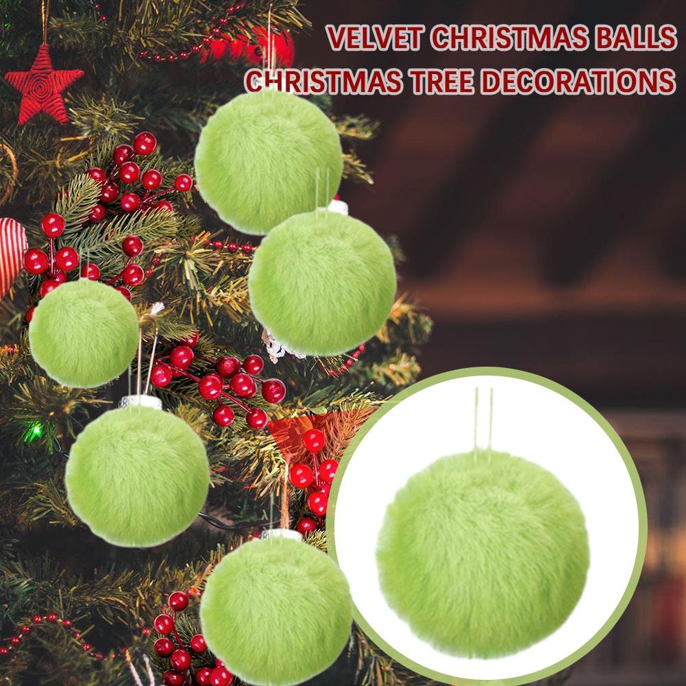 Plush Christmas Ball, Christmas Tree Decoration, Christmas Party Decor, Holiday Furnishings, Tree Home Decor Set