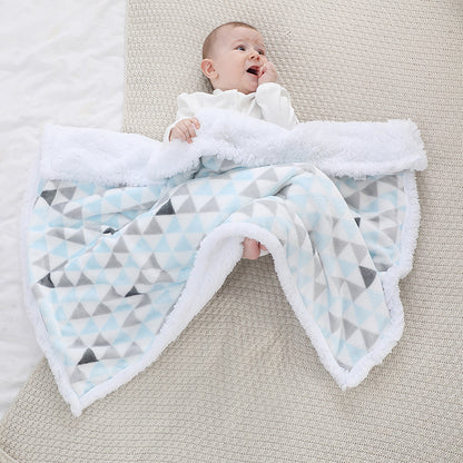 Soft Washable Thick Baby Blanket Thermal Swaddle Wrap for Newborns