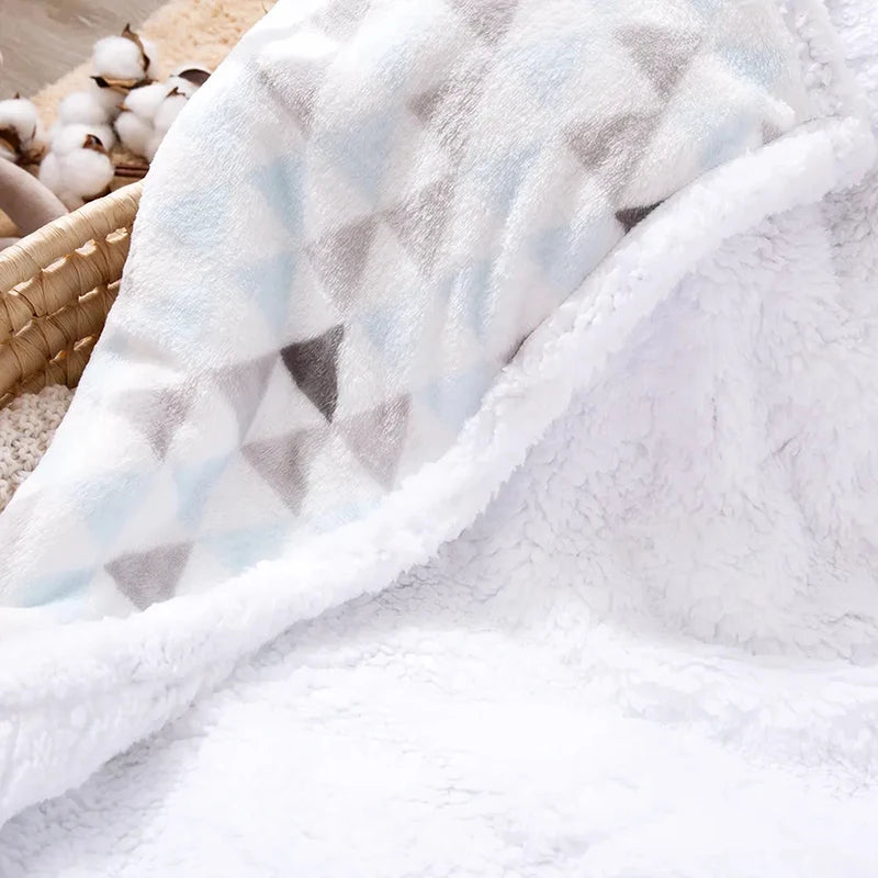Soft Washable Thick Baby Blanket Thermal Swaddle Wrap For Newborns 4