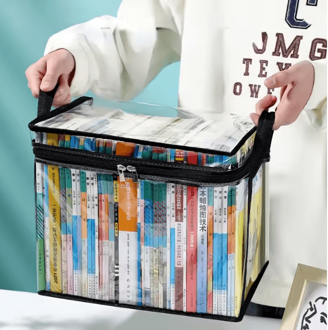 Foldable Transparent Book Storage Box