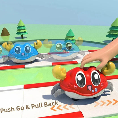 Interactive Walking Double Force Crawling Crab Tummy Time Baby Sensory Toy, Infant Crawl Development