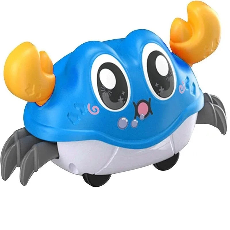 Interactive Walking Double Force Crawling Crab Tummy Time Baby Sensory Toy, Infant Crawl Development