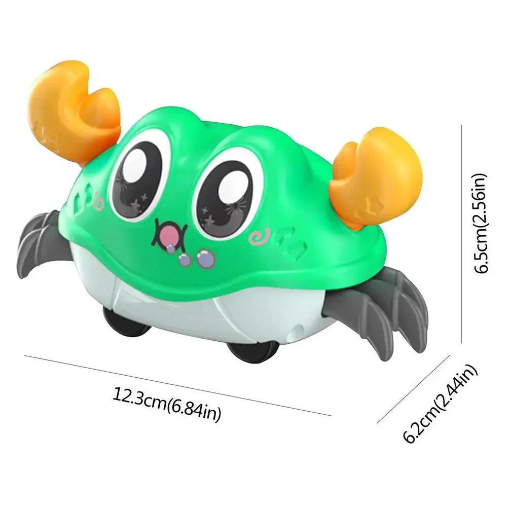Interactive Walking Double Force Crawling Crab Tummy Time Baby Sensory Toy, Infant Crawl Development