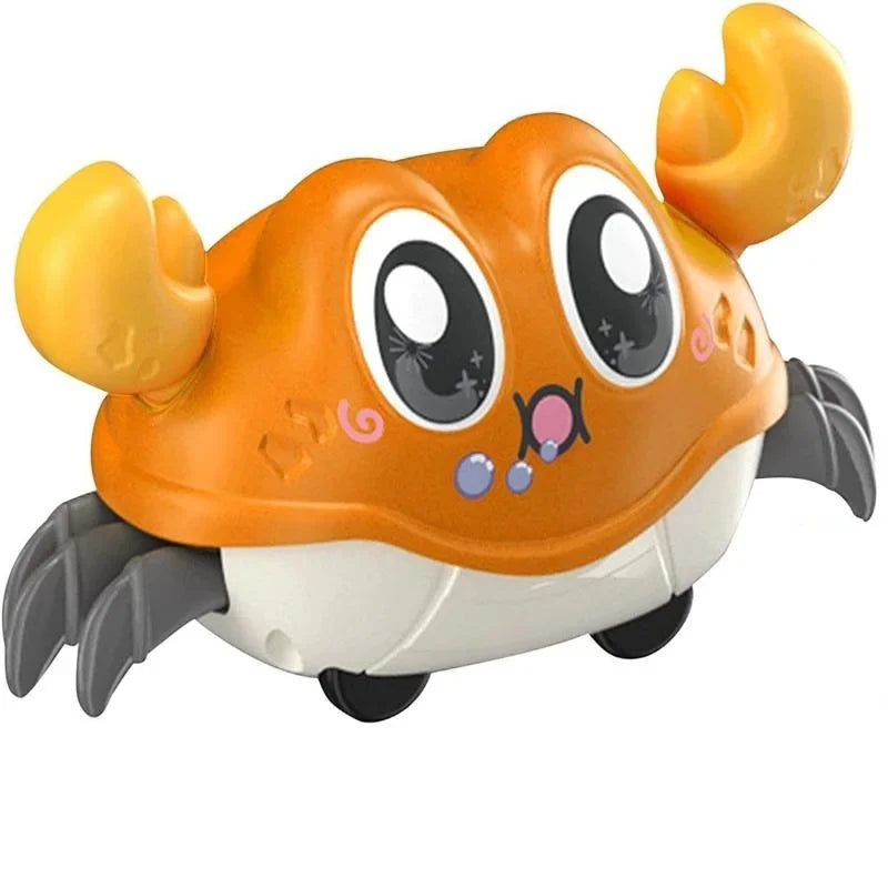 Interactive Walking Double Force Crawling Crab Tummy Time Baby Sensory Toy, Infant Crawl Development