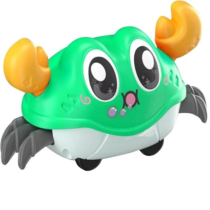 Interactive Walking Double Force Crawling Crab Tummy Time Baby Sensory Toy, Infant Crawl Development