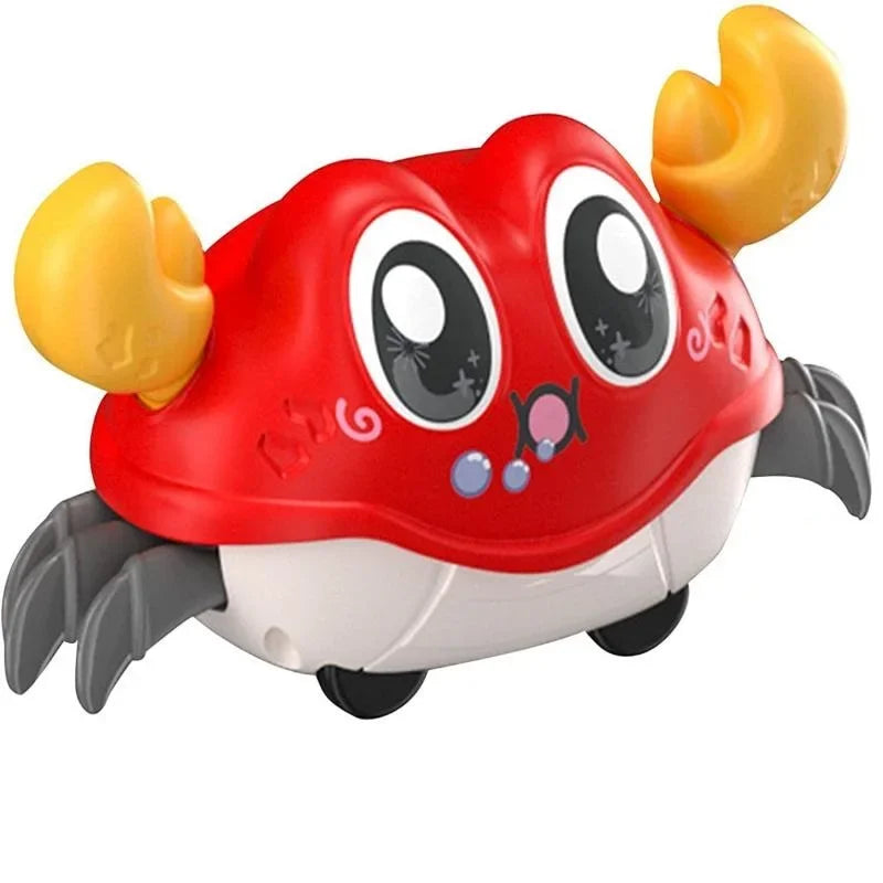 Interactive Walking Double Force Crawling Crab Tummy Time Baby Sensory Toy, Infant Crawl Development