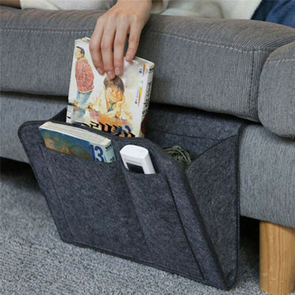 Felt Bedside Storage Bag Couch Storage Organiser Bed Holder Pockets For Remote Control 5