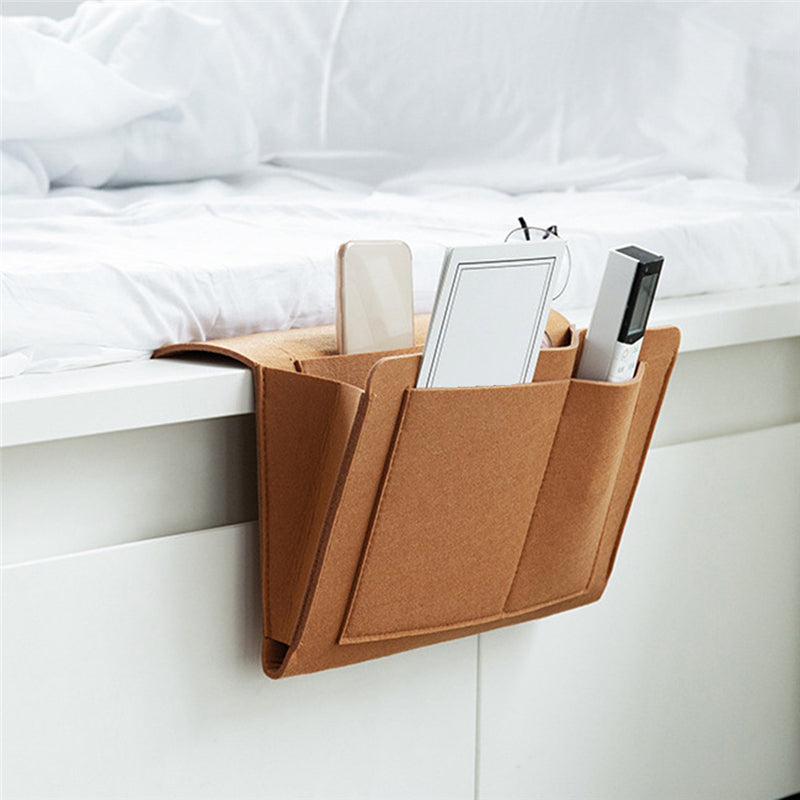 Felt Bedside Storage Bag Couch Storage Organiser Bed Holder Pockets For Remote Control 8