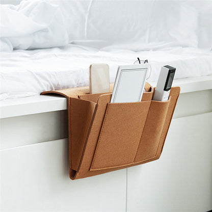 Felt Bedside Storage Bag Couch Storage Organiser Bed Holder Pockets For Remote Control 8