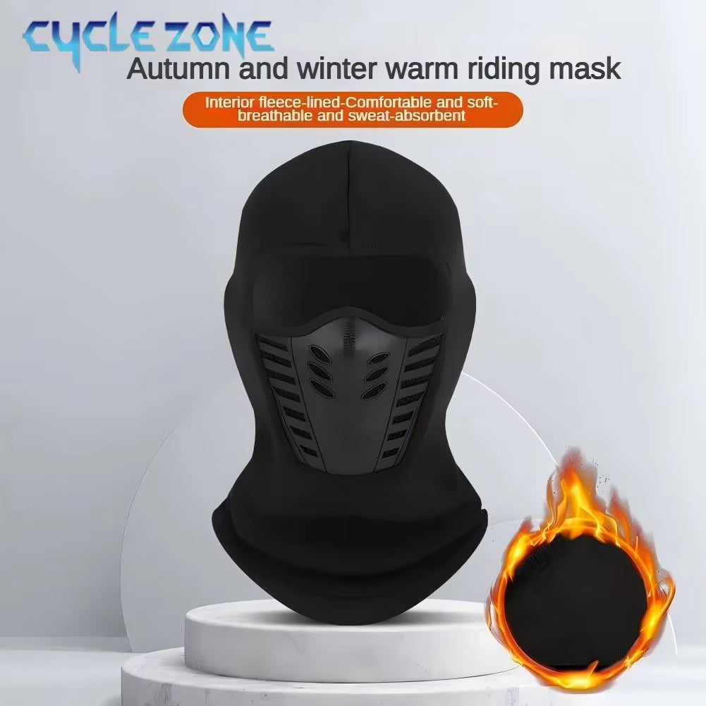 Mask Winter Thermal Motorcycle Balaclava, Dustproof Fleece Cap for Ski Cycling Riding