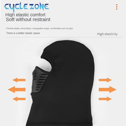 Mask Winter Thermal Motorcycle Balaclava, Dustproof Fleece Cap for Ski Cycling Riding