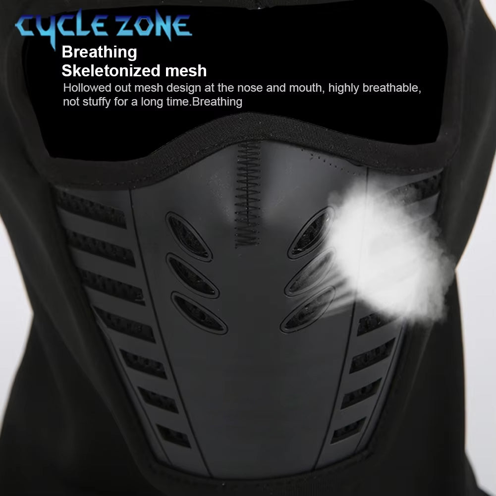Mask Winter Thermal Motorcycle Balaclava, Dustproof Fleece Cap for Ski Cycling Riding