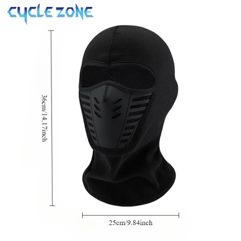 Mask Winter Thermal Motorcycle Balaclava, Dustproof Fleece Cap for Ski Cycling Riding