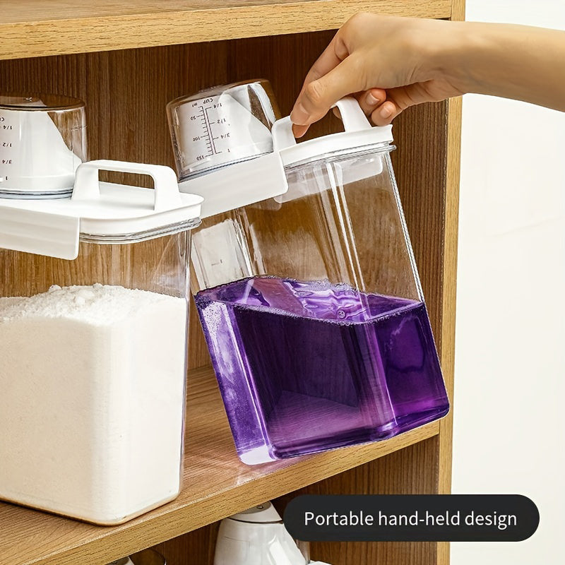 Airtight Laundry Detergent Powder Storage Box Jar Large Capacity Bleach Storage Container Measuring 1