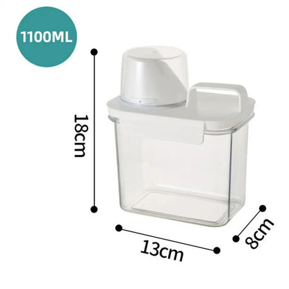 Airtight Laundry Detergent Powder Storage Box Jar Large Capacity Bleach Storage Container Measuring 6