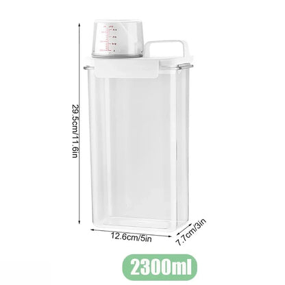 Airtight Laundry Detergent Powder Storage Box Jar Large Capacity Bleach Storage Container Measuring 8