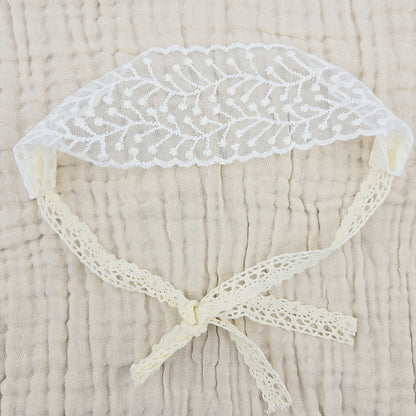 Baby Hair Accessories Hollow Headbands For Girls Elastic Lace White Floral Sweet Princess Hairband  9