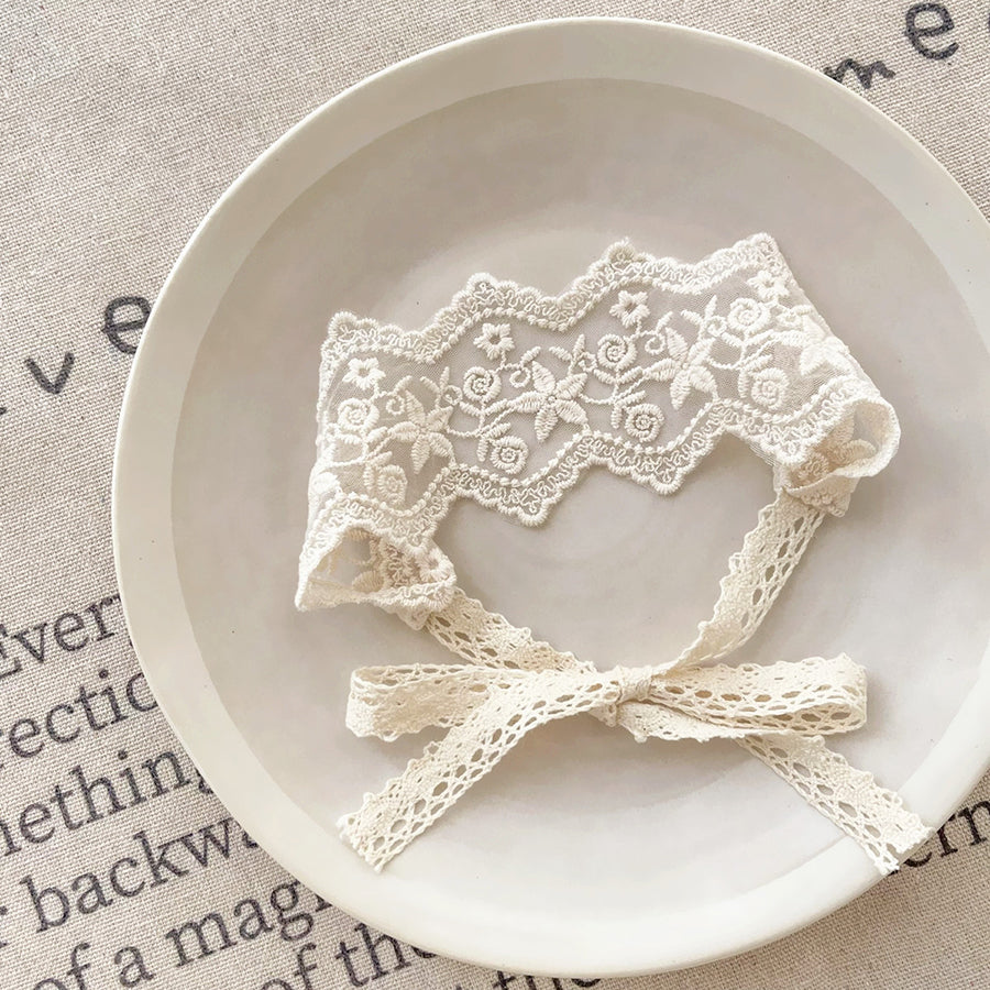 Baby Hair Accessories Hollow Headbands For Girls Elastic Lace White Floral Sweet Princess Hairband  7