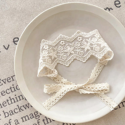 Baby Hair Accessories Hollow Headbands For Girls Elastic Lace White Floral Sweet Princess Hairband  7