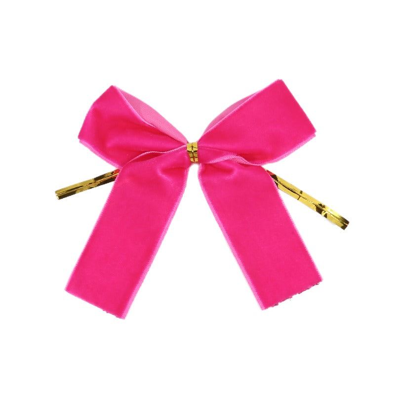 Christmas Bow Red Gold Velvet Mini Tree Bow For Home Decor Wedding Decor Navidad New Year Party DIY 7
