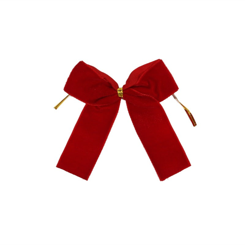 Christmas Bow Red Gold Velvet Mini Tree Bow For Home Decor Wedding Decor Navidad New Year Party DIY 6