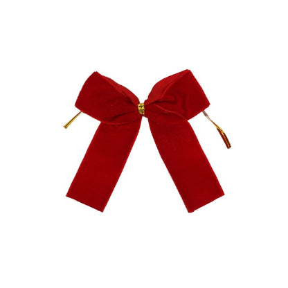 Christmas Bow Red Gold Velvet Mini Tree Bow For Home Decor Wedding Decor Navidad New Year Party DIY 6