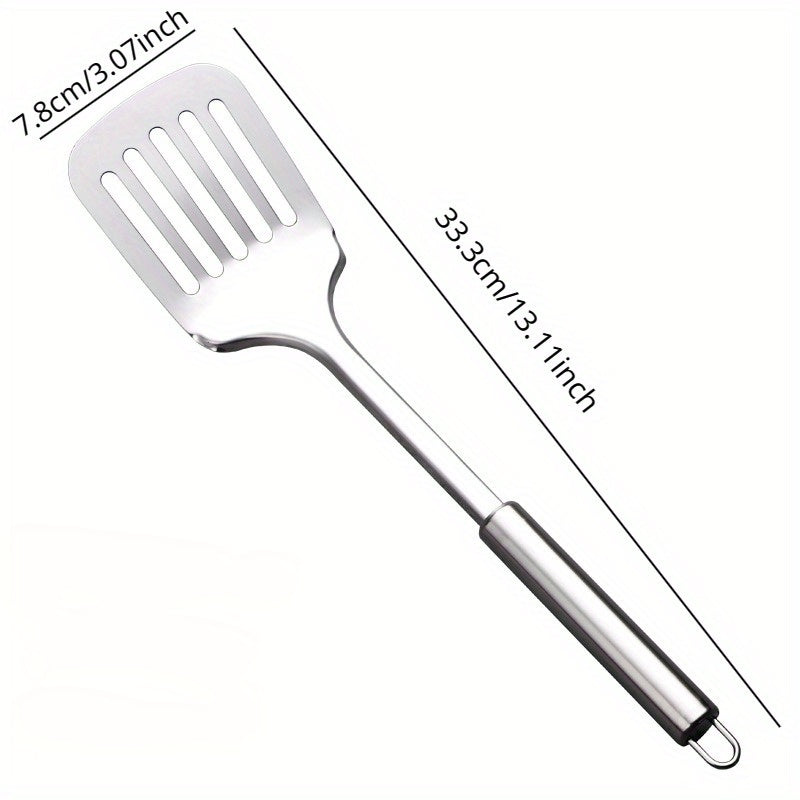 Kitchen Cooking Spatula Saute Stainless Steel Slotted Turner, Steak Burger Butter Tool