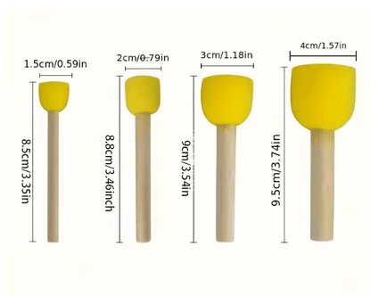 Yellow Mushroom Head Sponge Brush Set 1