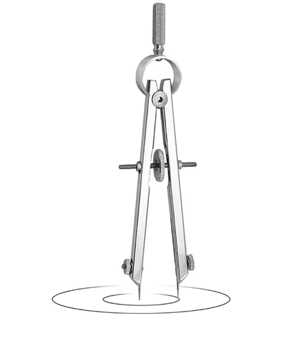 Metal Drafting Compass With Lock 1