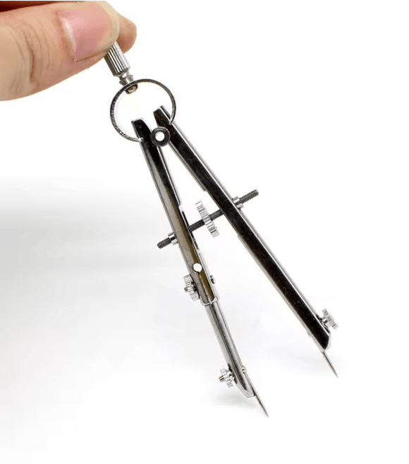 Metal Drafting Compass With Lock 2