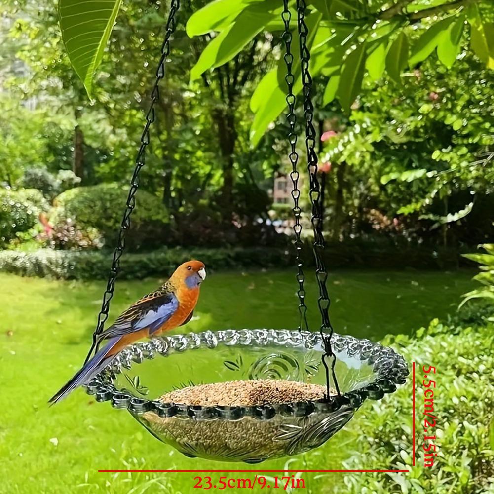 Bird Feeder Outdoor Hanging Decorative Bird Bath Garden Courtyard Feeder 6