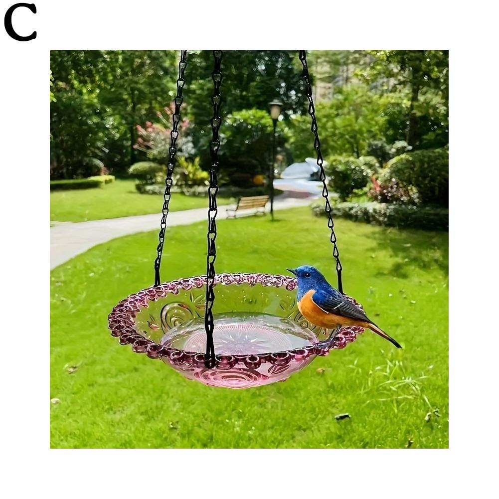 Bird Feeder Outdoor Hanging Decorative Bird Bath Garden Courtyard Feeder 4