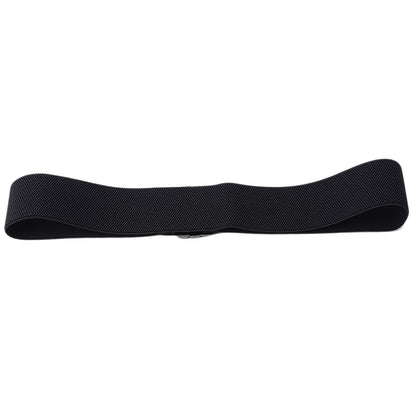 Women Elastic Band Wide Belt Black Strap Simple Down Coat Waist Belt Female Buckle Dress Decoration 2