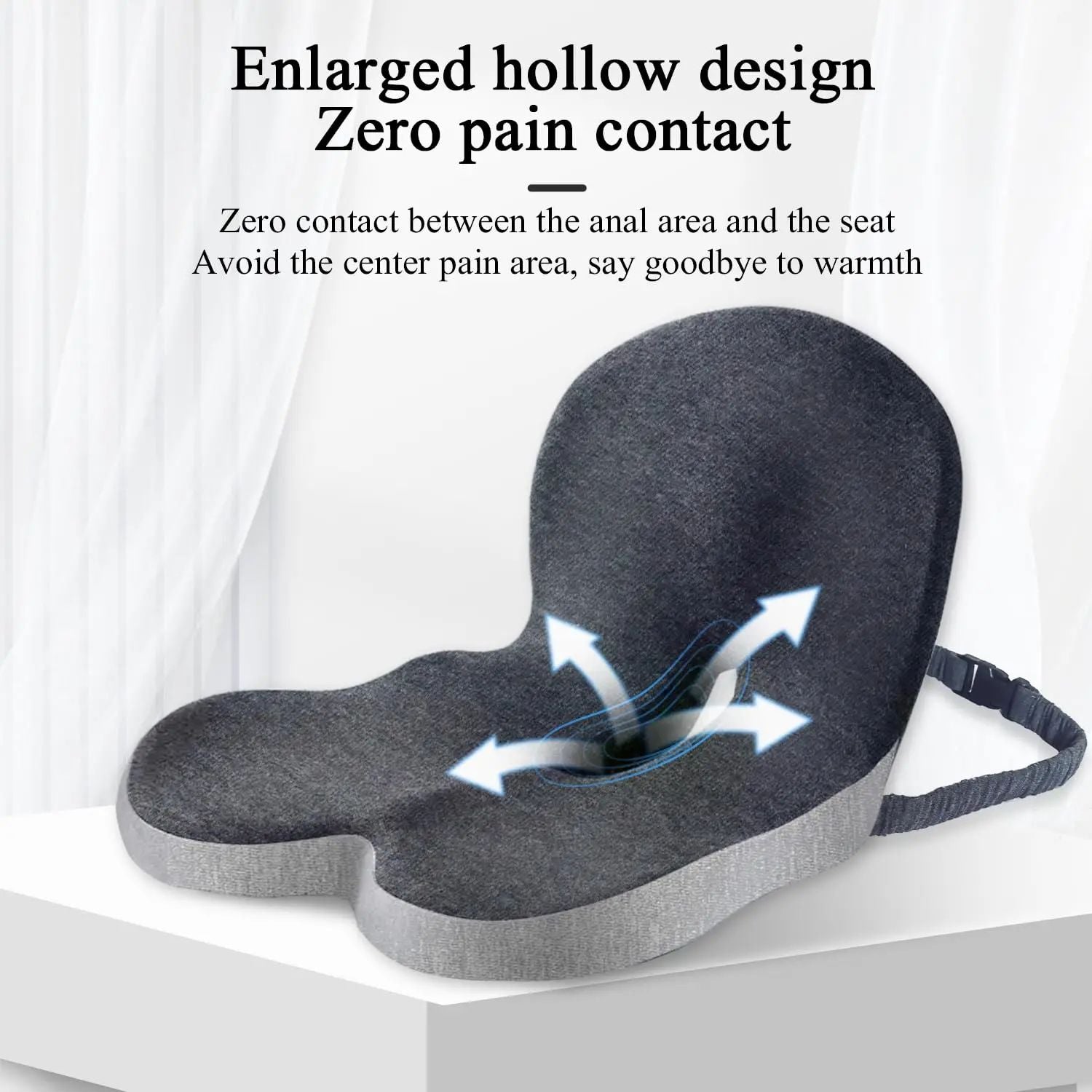 Premium Ergonomic Seat Cushion With Back Support  AllDay Comfort Pad For Office Chairs  Work From H 5