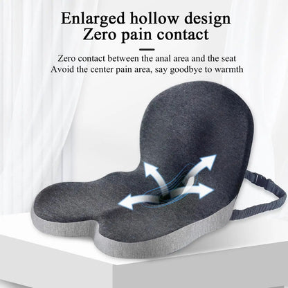 Premium Ergonomic Seat Cushion With Back Support  AllDay Comfort Pad For Office Chairs  Work From H 5