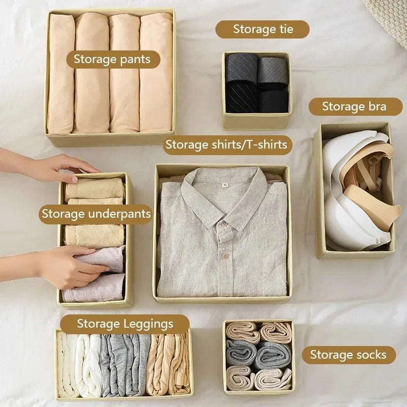 Foldable Storage Box For Underwear Bra Socks Pants And Clothes Organizer 3