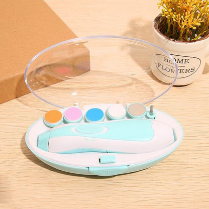 Electric Baby Nail Trimmer, Baby Nail File Clippers, Multifunctional Toes Fingernail Cutter, Manicure Tool Set for Baby