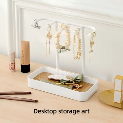 Fashion Jewelry Display Rack For Earrings Necklaces Rings Bracelets Black And White Jewelry Storage 2