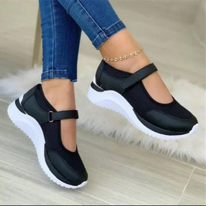 Mesh Casual Slippers Womens Round Toe Knit White Sole Shoes Stylish And Comfy 7