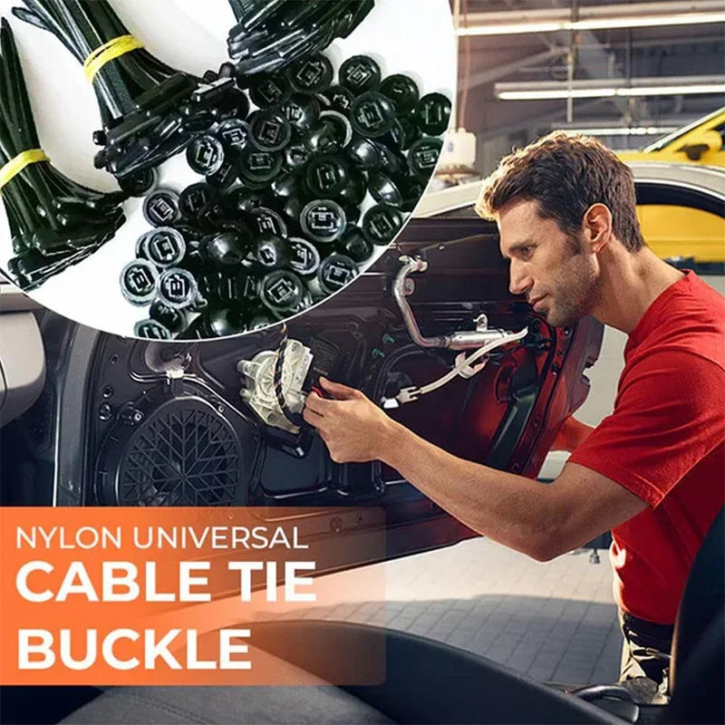 Cable Tie Buckle Fixed Through Core Nail For Mudguard Fender And Trunk Lining 1