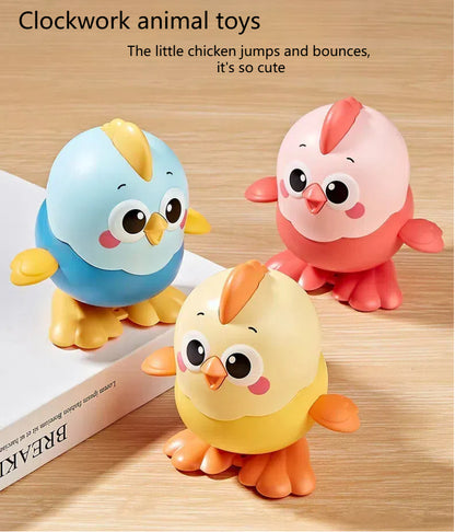 Cute Walking Animal, Clockwork Toy Chick on Chain for Fun Play