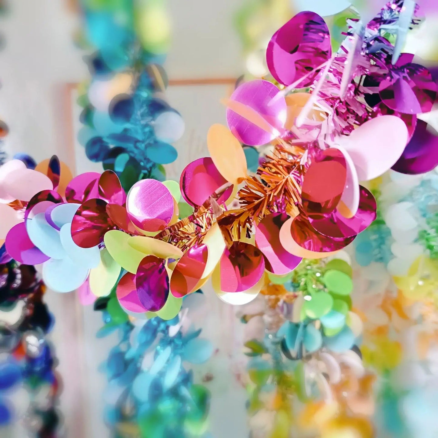 Lush Eucalyptus Garland With White Flowers  708 Artificial Greenery For Home Party  Holiday Decor 9