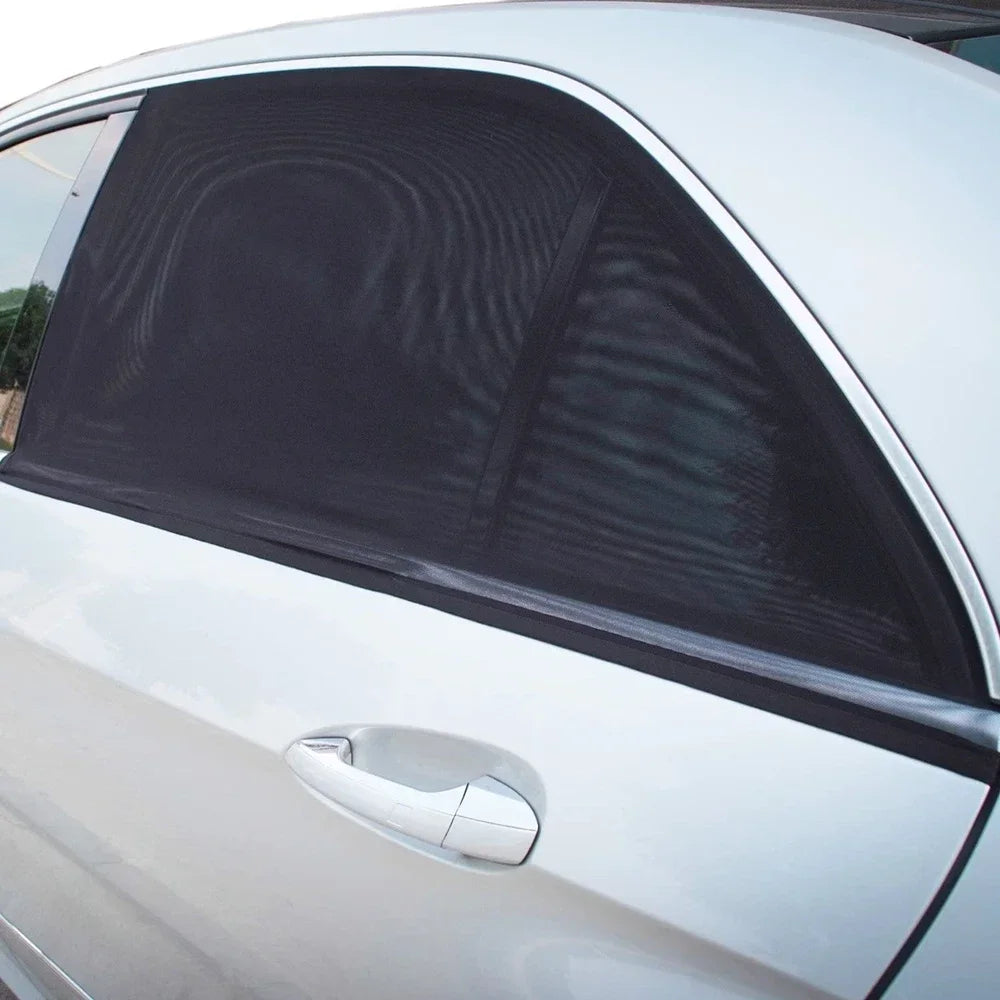 Premium breathable mosquito net, window screen set for front and rear windows, UV protection car sunshade accessories