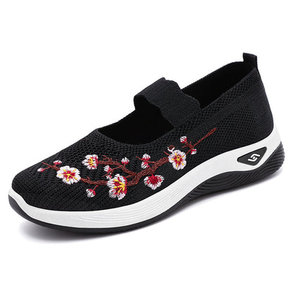Ladies Casual Mothers Shoes SlipOn Mesh Shoes New Summer LowCut Sneakers For Women 5