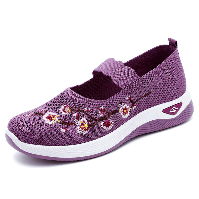 Ladies Casual Mothers Shoes SlipOn Mesh Shoes New Summer LowCut Sneakers For Women 7