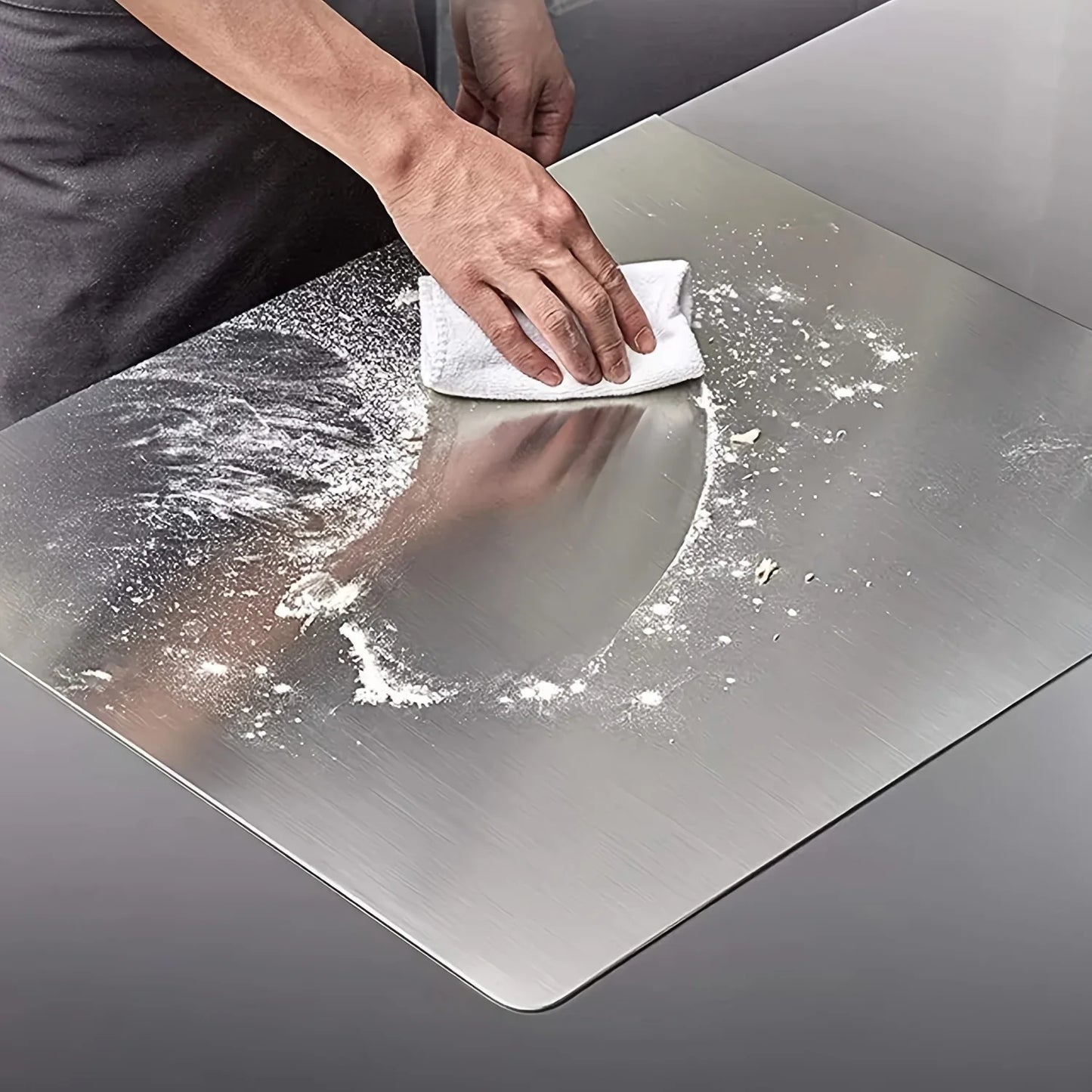 Stainless Steel Kitchen Cutting Board Multi Use Dough Kneading Chopping Fruit Cutting Antibacterial 3