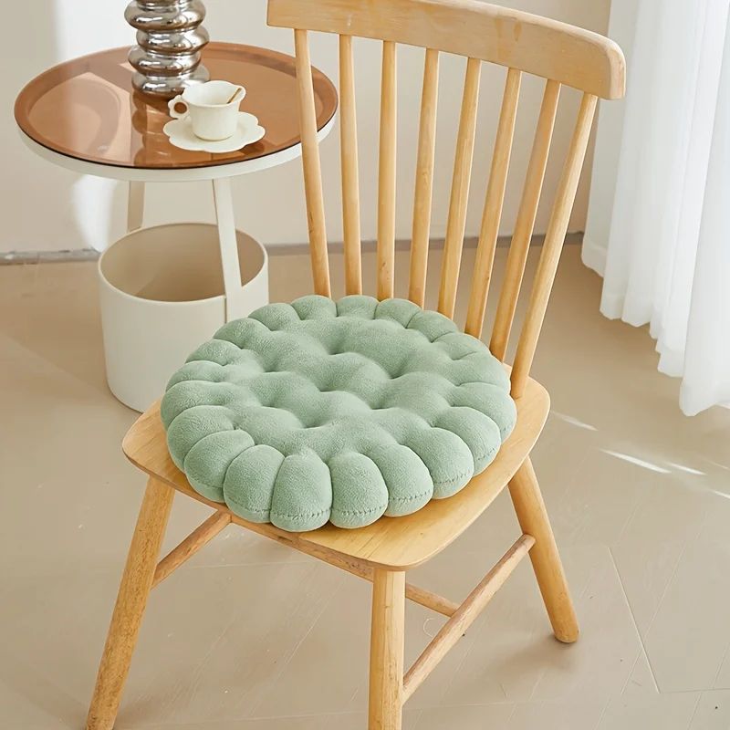 Cozy Biscuit Plush Cushion Chair Pad  Soft CookieStyle Tatami Back Pillow For Decor  Comfort 3